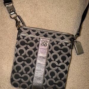 Black and Gray Coach Crossbody Bag